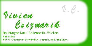 vivien csizmarik business card